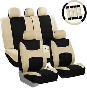 FH Group FB030BEIGEBLACK115-COMBO Seat Cover